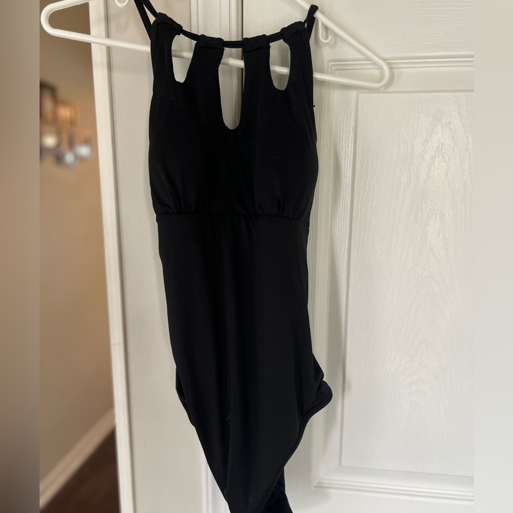 Cupshe Black One-Piece Swimsuit with Keyhole Back-Women Large NWT